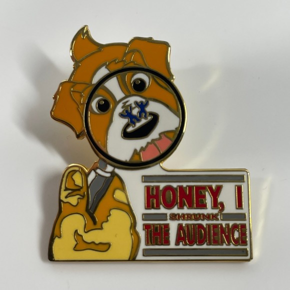 Disney Other - Disney Honey I Shrunk the Audience Pin Quark Dog Epcot Vintage 2000 Gold Enamel